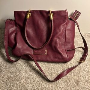 March by Marc Jacobs Burgundy Leather Tote